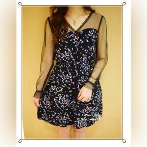 EUC, Miss Patina London, Romantic Lace Top Black Minidress, Size S/M